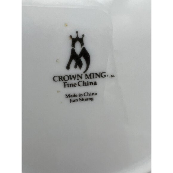 Crown Ming Fine China Windsor 2 Soup Bowls 7.5" Jian Shiang Floral Pattern - Picture 6 of 7